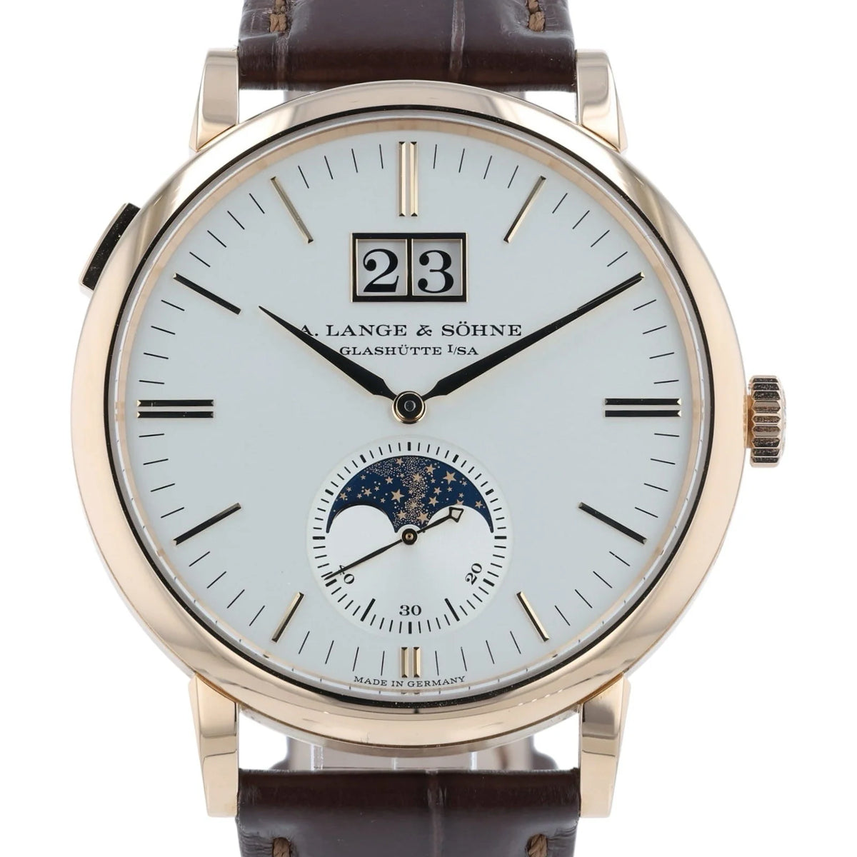 A. Lange & Söhne Saxonia 384.032 Dial close-up