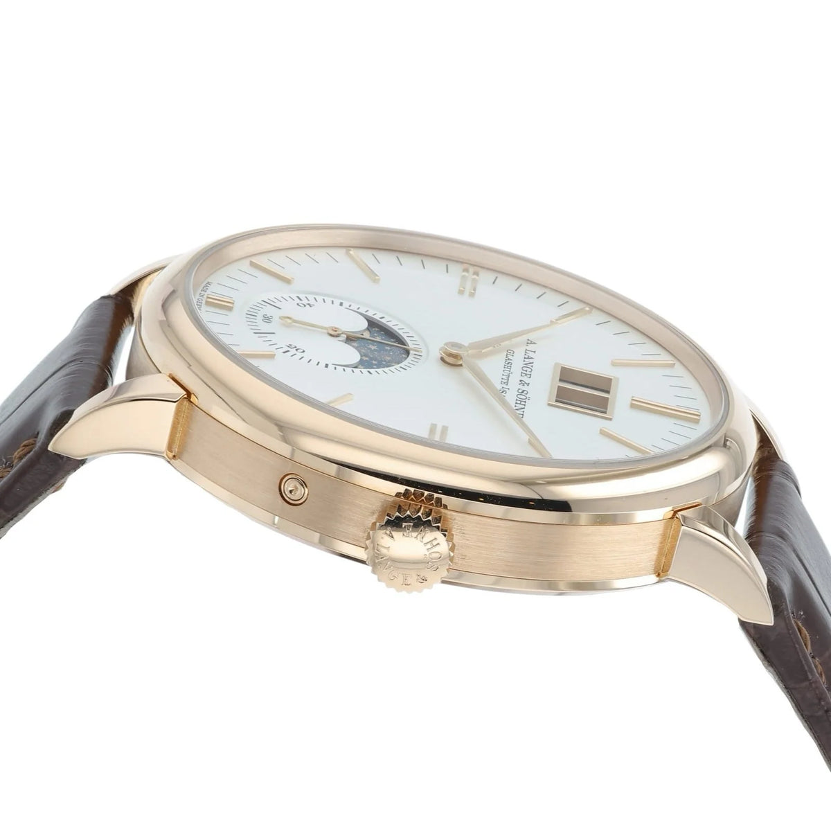 A. Lange & Söhne Saxonia 384.032 Case side and crown