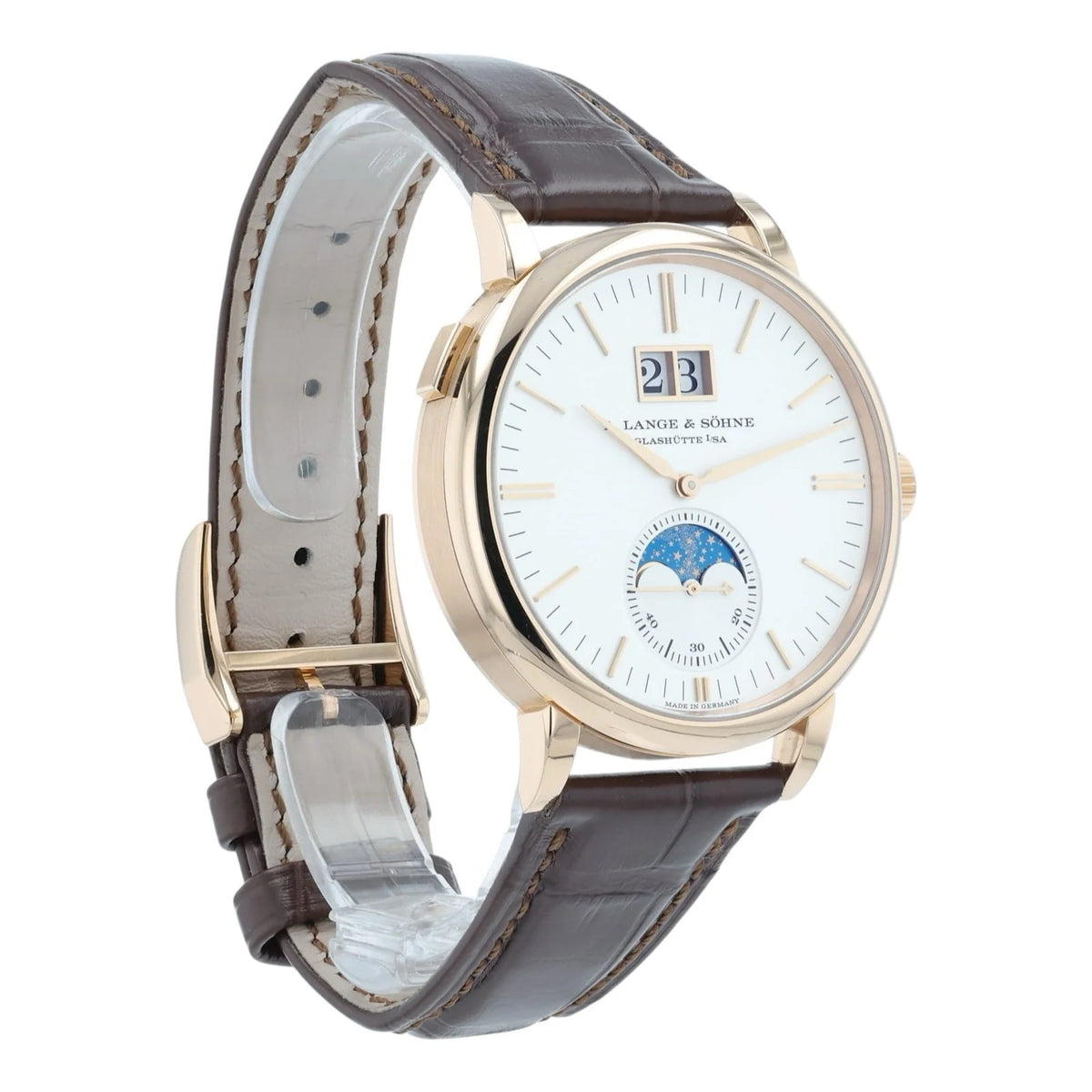 A. Lange & Söhne Saxonia 384.032 Alternate angled view
